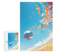 Puzzles 1000 PCS pour Adolescents Beach Volleyball Splash Puzzle Adulte Jeu Familial Une Œuvre d'art À Offrir en Cadeau À Toute La Famille 1000 PCS