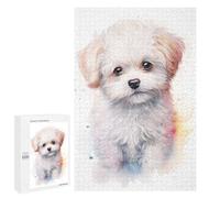 Puzzles 1000 PCS pour Adolescents Bichon Frise Portrait Puzzles pour Adultes - Jouets À Faire Soi-même, mais Aussi Un Défi Éducatif Amusant Et Humoristique 1000 PCS