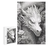 Puzzles 1000 PCS pour Adolescents Black and White Dragon Puzzles pour Adultes À Monter Soi-même - Jeux Éducatifs Et Amusants en Famille 1000 PCS
