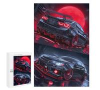 Puzzles 1000 PCS pour Adolescents Black Beauty in Red Moon Jeu De Puzzle Casse-tête Anti-Stress Stimulant À Compléter 1000 PCS