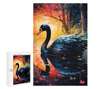 Puzzles 1000 PCS pour Adolescents Black Swan Reflections in Autumn Jeux De Puzzle Relaxants Améliorent La Mémoire Offrez-Les en Cadeau À Toute La Famille 1000 PCS