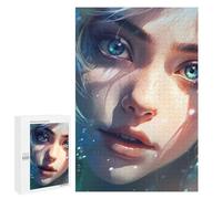 Puzzles 1000 PCS pour Adolescents Blue-Eyed Dream Portrait -1 Puzzles pour Adultes À Monter Soi-même - Jeux Éducatifs Et Amusants en Famille 1000 PCS