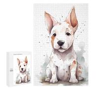 Puzzles 1000 PCS pour Adolescents Bull Terrier Cute Puzzle pour Adultes : Un Jeu Manuel Amusant Et Humoristique pour Un Anniversaire Ou Noël 1000 PCS