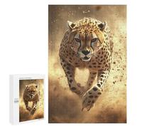 Puzzles 1000 PCS pour Adolescents Cheetah Running Puzzles pour Adultes À Monter Soi-même - Jeux Éducatifs Et Amusants en Famille 1000 PCS