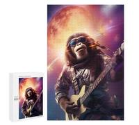 Puzzles 1000 PCS pour Adolescents Chimpanzee Flying in Space Puzzles pour Adultes À Monter Soi-même - Jeux Éducatifs Et Amusants en Famille 1000 PCS