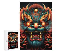Puzzles 1000 PCS pour Adolescents Chinese Mythical Creature Art Print Puzzles pour Adultes Améliore La Mémoire Défi Éducatif Réduction du Stress Cadeaux 1000 PCS