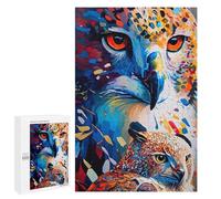 Puzzles 1000 PCS pour Adolescents Colored Owl Duo Puzzles pour Adultes Décoration Murale Jouet Difficile, Difficile, Stimulant À Compléter 1000 PCS