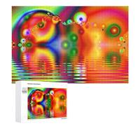 Puzzles 1000 PCS pour Adolescents Colorful Abstract Reflections Puzzle pour Adultes Jeux Amusants Une Œuvre d'art Aidez Votre Cerveau À Faire Travailler 1000 PCS