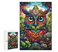 Puzzles 1000 PCS pour Adolescents Colorful Owl Fantasy Puzzle pour Adultes Jeux Amusants Une Œuvre d'art Aidez Votre Cerveau À Faire Travailler 1000 PCS