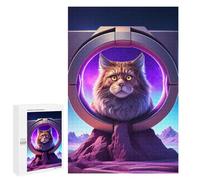 Puzzles 1000 PCS pour Adolescents Cosmic Cats Eye View Puzzles pour Adultes Jeux De Détente Décoration Murale Idéal comme Cadeau pour Toute La Famille 1000 PCS