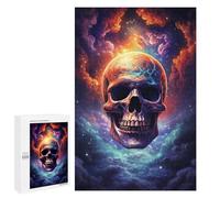 Puzzles 1000 PCS pour Adolescents Cosmic Skull Artwork Puzzles pour Adultes Jeux Relaxants Difficulté Défi Éducatif Difficile 1000 PCS