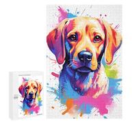 Puzzles 1000 PCS pour Adolescents Cute Watercolor Labrador Jeu De Puzzle Casse-tête Anti-Stress Stimulant À Compléter 1000 PCS