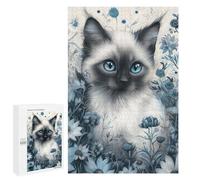 Puzzles 1000 PCS pour Adolescents Cute Whimsical Siamese Cat Puzzles pour Adultes Décoration Murale Jouet Difficile, Difficile, Stimulant À Compléter 1000 PCS