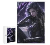 Puzzles 1000 PCS pour Adolescents Dark Fantasy Dragon Warrior Artwork Puzzles pour Adultes Améliore La Mémoire Interaction Parent-Enfant Jouet Jeu Intellectuel 1000 PCS
