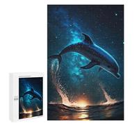 Puzzles 1000 PCS pour Adolescents Dolphin Space Puzzle Adulte Jeu Familial Une Œuvre d'art À Offrir en Cadeau À Toute La Famille 1000 PCS