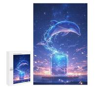 Puzzles 1000 PCS pour Adolescents Dolphin Space Puzzle pour Adultes : Un Jeu Manuel Amusant Et Humoristique pour Un Anniversaire Ou Noël 1000 PCS