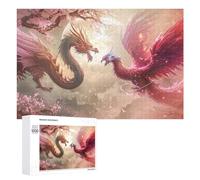 Puzzles 1000 PCS pour Adolescents Dragon Vs Phoenix Epic Battle Jeux De Puzzle Relaxants Améliorent La Mémoire Offrez-Les en Cadeau À Toute La Famille 1000 PCS