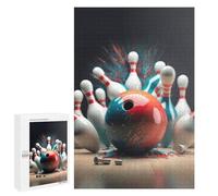 Puzzles 1000 PCS pour Adolescents Dynamic Bowling Impact Scene Jeux De Puzzle Relaxants Améliorent La Mémoire Offrez-Les en Cadeau À Toute La Famille 1000 PCS