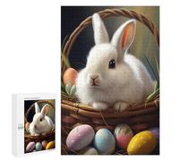 Puzzles 1000 PCS pour Adolescents Easter Basket with Bunny Puzzles pour Adultes À Monter Soi-même - Jeux Éducatifs Et Amusants en Famille 1000 PCS