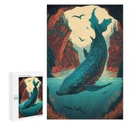Puzzles 1000 PCS pour Adolescents Enchanted Kingdom Whale Puzzles pour Adultes Jeu De Réflexion Cadeau d'anniversaire Difficile À Compléter 1000 PCS