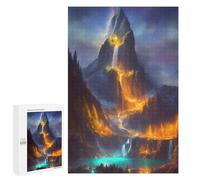 `Puzzles 1000 PCS pour Adolescents Enchanted Mountain Landscape -2 Puzzles pour Adultes Jeux De Détente Découpe De Précision Offre Spéciale Cadeaux pour Toute La Famille 1000 PCS