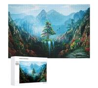 Puzzles 1000 PCS pour Adolescents Enchanted Mountain Paradise Puzzles pour Adultes Jeux Relaxants Difficulté Défi Éducatif Difficile 1000 PCS