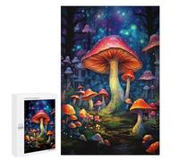 Puzzles 1000 PCS pour Adolescents Enchanted Mushroom Forest Puzzles pour Adultes Améliore La Mémoire Défi Éducatif Réduction du Stress Cadeaux 1000 PCS