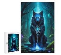 Puzzles 1000 PCS pour Adolescents Enchanted Wolf in Mystic Forest -1 Puzzles pour Adultes Décoration Murale Jouet Difficile, Difficile, Stimulant À Compléter 1000 PCS