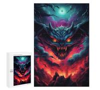 Puzzles 1000 PCS pour Adolescents Evil Demon Artwork Puzzles pour Adultes Améliore La Mémoire Interaction Parent-Enfant Jouet Jeu Intellectuel 1000 PCS