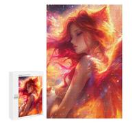 Puzzles 1000 PCS pour Adolescents Fantasy Fire Angel Artwork Puzzles pour Adultes Améliore La Mémoire Interaction Parent-Enfant Jouet Jeu Intellectuel 1000 PCS