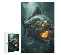 Puzzles 1000 PCS pour Adolescents Fantasy Piranha Glowing Puzzles pour Adultes À Monter Soi-même - Jeux Éducatifs Et Amusants en Famille 1000 PCS