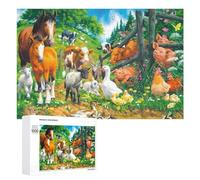 Puzzles 1000 PCS pour Adolescents Farm Animal Collection Puzzles pour Adultes - Jeux De Construction - Analyse Et Logique - Idées Cadeaux pour Toute La Famille 1000 PCS