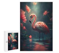 `Puzzles 1000 PCS pour Adolescents Flamingo Flowers Magic Puzzles pour Adultes Jeux De Détente Découpe De Précision Offre Spéciale Cadeaux pour Toute La Famille 1000 PCS