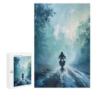 Puzzles 1000 PCS pour Adolescents Foggy Road Ride Puzzles pour Adultes - Jeux De Construction - Analyse Et Logique - Idées Cadeaux pour Toute La Famille 1000 PCS