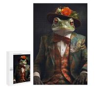 Puzzles 1000 PCS pour Adolescents Frog in Boho Suit Puzzle Adulte Jeu Familial Une Œuvre d'art À Offrir en Cadeau À Toute La Famille 1000 PCS