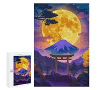 Puzzles 1000 PCS pour Adolescents Full Moon Japanese Landscp Puzzles pour Adultes - Jeux De Construction - Analyse Et Logique - Idées Cadeaux pour Toute La Famille 1000 PCS