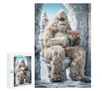 Puzzles 1000 PCS pour Adolescents Funny Yeti on The Toilet Jeu De Puzzle Casse-tête Anti-Stress Stimulant À Compléter 1000 PCS