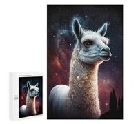 Puzzles 1000 PCS pour Adolescents Galactic Llama Portrait-2 Puzzles pour Adultes Jeux Amusants Difficile Difficile À Compléter 1000 PCS