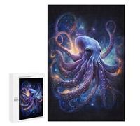 Puzzles 1000 PCS pour Adolescents Galactic Octopus Art Print-16 Puzzles pour Adultes Améliore La Mémoire Défi Éducatif Réduction du Stress Cadeaux 1000 PCS