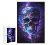Puzzles 1000 PCS pour Adolescents Galactic Skull Artwork Puzzles pour Adultes Améliore La Mémoire Défi Éducatif Réduction du Stress Cadeaux 1000 PCS