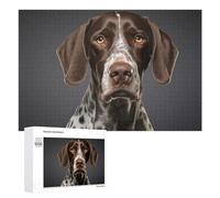 Puzzles 1000 PCS pour Adolescents German Shorthaired Pointer Puzzles pour Adultes Jeux Relaxants Difficulté Défi Éducatif Difficile 1000 PCS