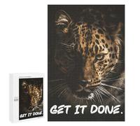 Puzzles 1000 PCS pour Adolescents Get It Done Leopard Puzzle pour Adultes Jouets Anti-Stress Modèle À Assembler Cadeau d'anniversaire, Cadeaux, 1000 PCS