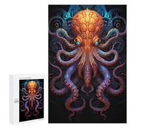 Puzzles 1000 PCS pour Adolescents Giant Octopus Art Print Puzzles pour Adultes Améliore La Mémoire Défi Éducatif Réduction du Stress Cadeaux 1000 PCS