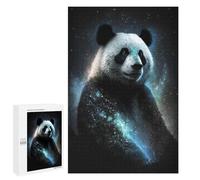 Puzzles 1000 PCS pour Adolescents Giant Panda with Celestial Glow Puzzle pour Adultes Jouets Anti-Stress Modèle À Assembler Cadeau d'anniversaire, Cadeaux, 1000 PCS