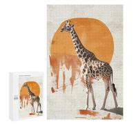 Puzzles 1000 PCS pour Adolescents Giraffe Sunset Puzzles pour Adultes Décoration Murale Jouet Difficile, Difficile, Stimulant À Compléter 1000 PCS