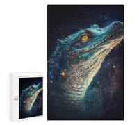 Puzzles 1000 PCS pour Adolescents Glowing Crocodile in Space Puzzles pour Adultes Jeux Amusants Difficile Difficile À Compléter 1000 PCS