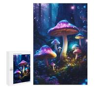 Puzzles 1000 PCS pour Adolescents Glowing Forest Mushrooms Puzzles pour Adultes À Monter Soi-même - Jeux Éducatifs Et Amusants en Famille 1000 PCS