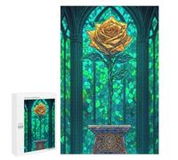 Puzzles 1000 PCS pour Adolescents Golden Rose Puzzles pour Adultes Décoration Murale Jouet Difficile, Difficile, Stimulant À Compléter 1000 PCS
