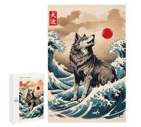 `Puzzles 1000 PCS pour Adolescents Great Wave of Wolf Puzzles pour Adultes Jeux De Détente Découpe De Précision Offre Spéciale Cadeaux pour Toute La Famille 1000 PCS