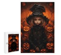 Puzzles 1000 PCS pour Adolescents Halloween Witch with Pumpkins Puzzles pour Adultes À Monter Soi-même - Jeux Éducatifs Et Amusants en Famille 1000 PCS